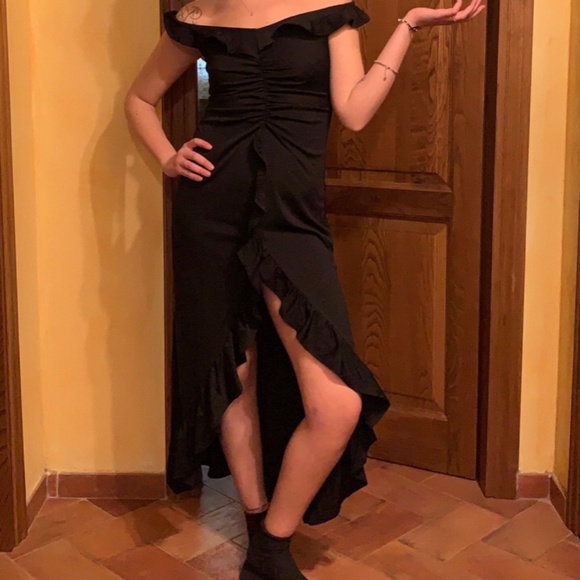 Shein Ruched Ruffle Dress Small - Picture 6 of 6